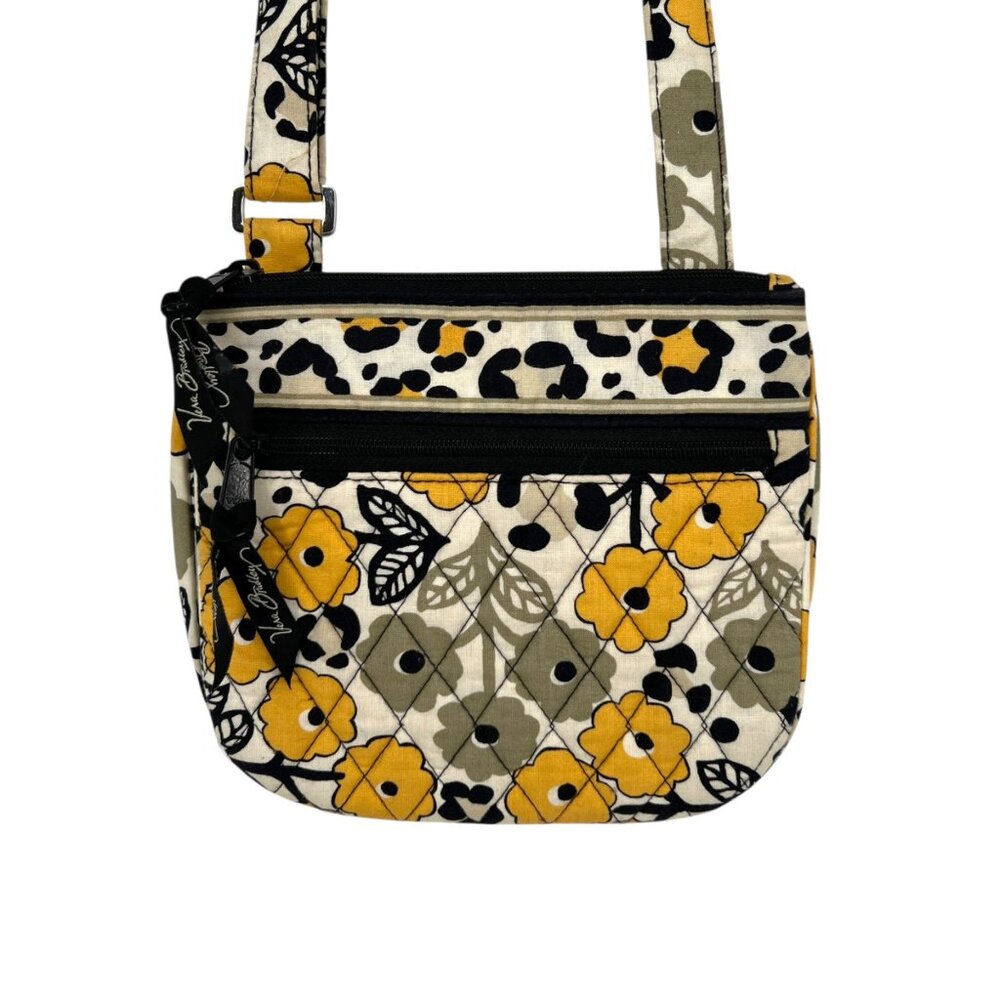Vera Bradley Go Wild Little Flap Hipster Crossbody Bag Quilted Floral Pattern